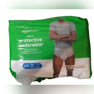 Men's Protective Underwear - White New In Bag S/M 20ct